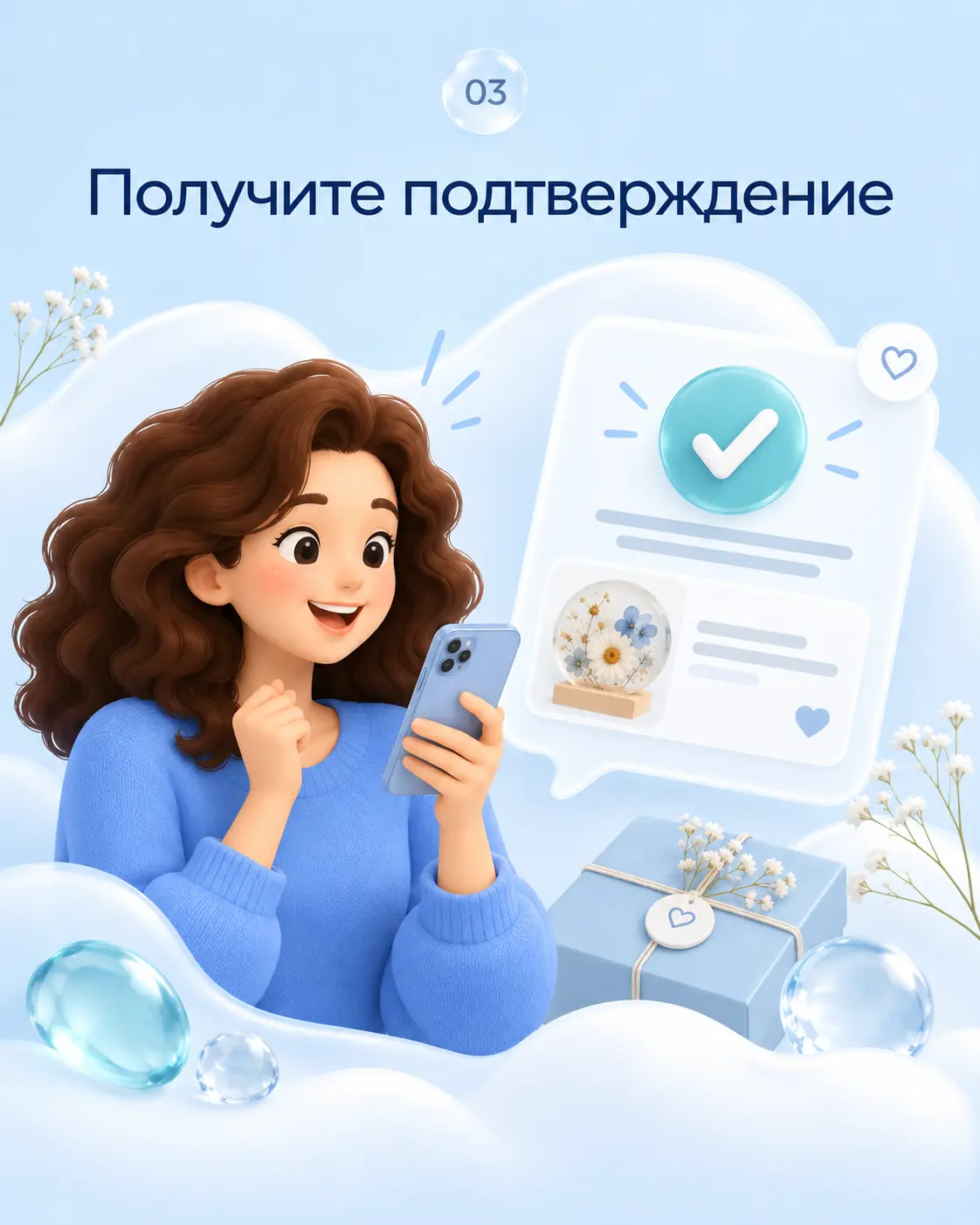 Шаг 3. Получите подтверждение цены, срока и получения заказа