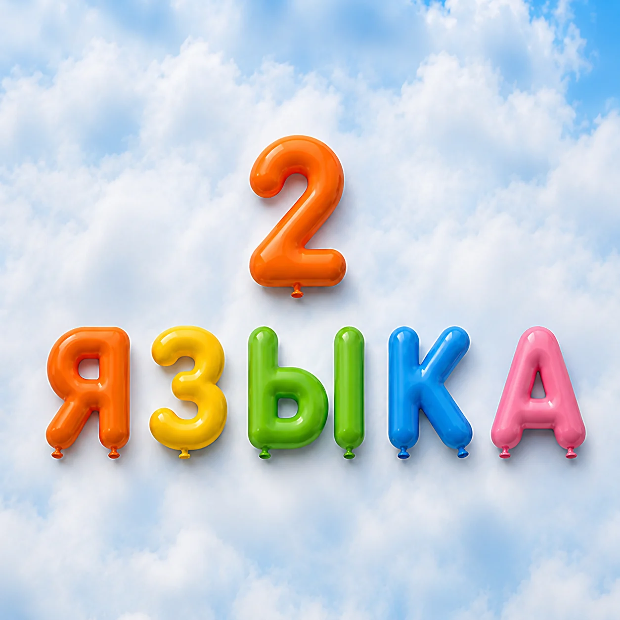Буквы «Воздушные шары» — вид 1